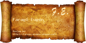 Faragó Eugén névjegykártya